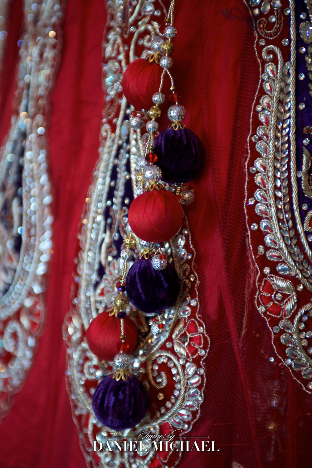 South Asian Wedding details of bridal attire